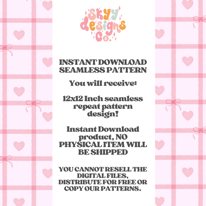 Valentine gingham hearts Pattern