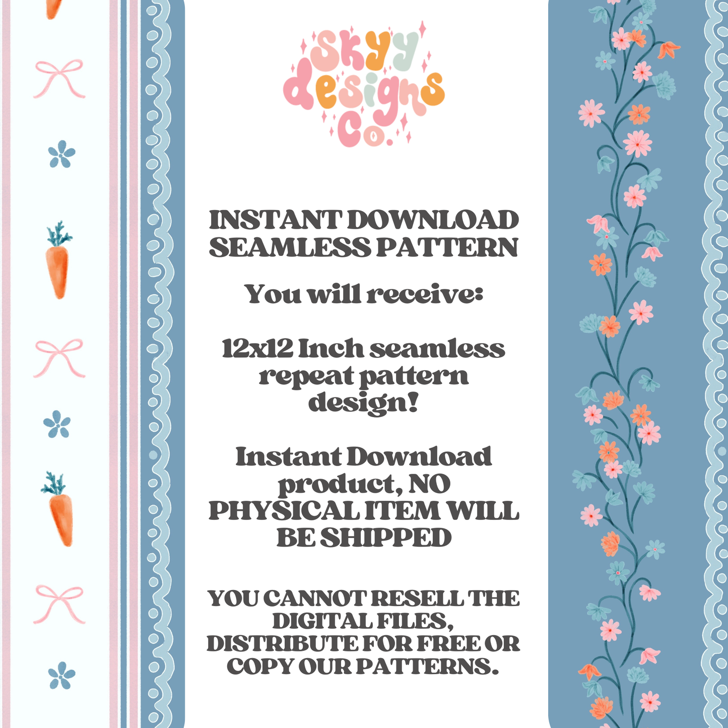 Easter Floral Stripe