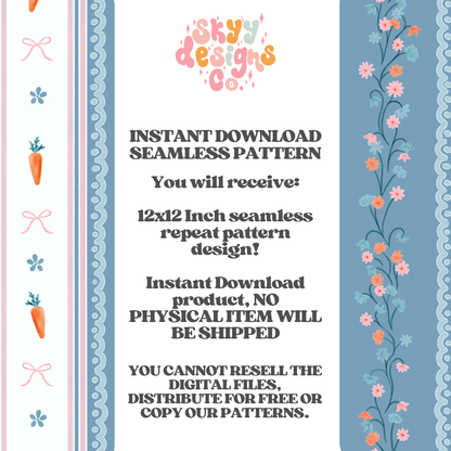 Easter Floral Stripe