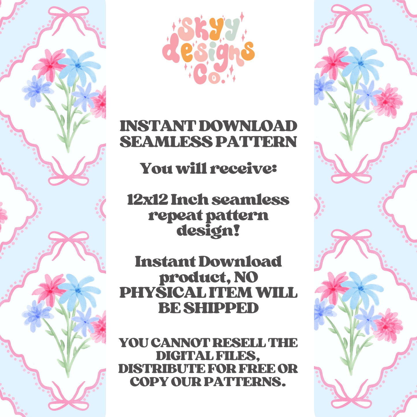 Pastel Watercolor floral Patchwork