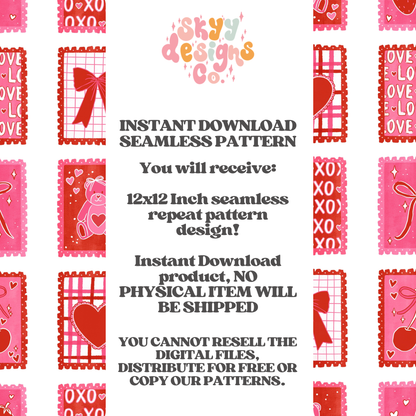 Watercolor Valentine Stamps