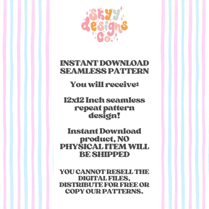 Pink Blue Watercolor Stripe