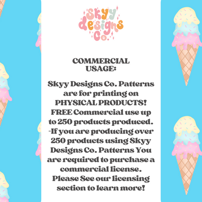 Bright Ice Cream Cones Pattern