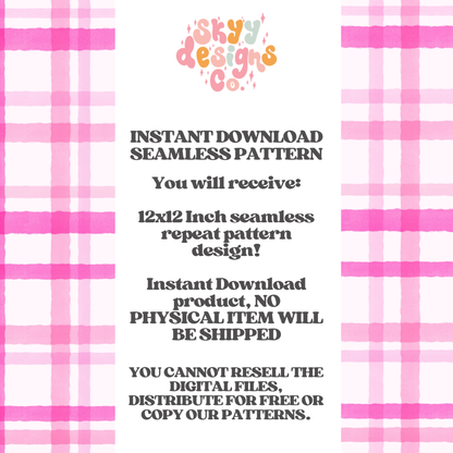 Pink Watercolor Plaid