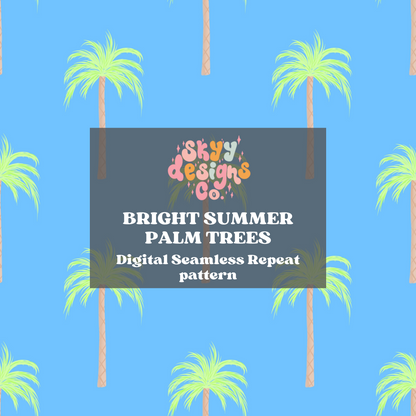 Bright Summer Palm Tree Pattern