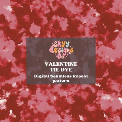 Valentine tie dye pattern design