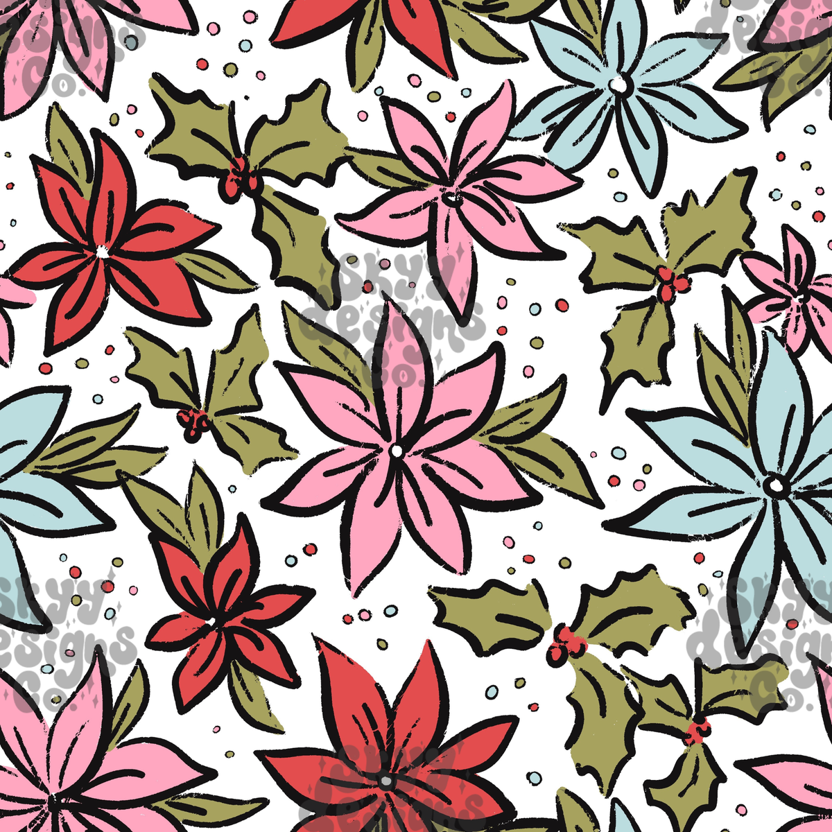 Bright Festive Christmas Floral