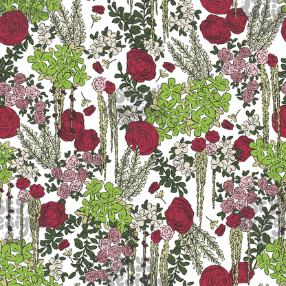 Chartreuse Rose Floral