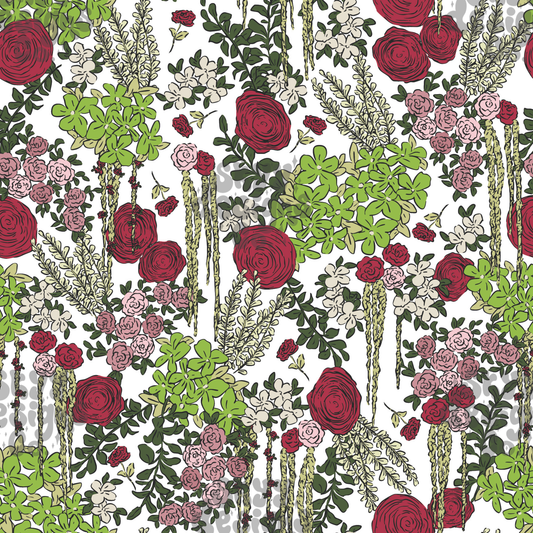 Chartreuse Rose Floral
