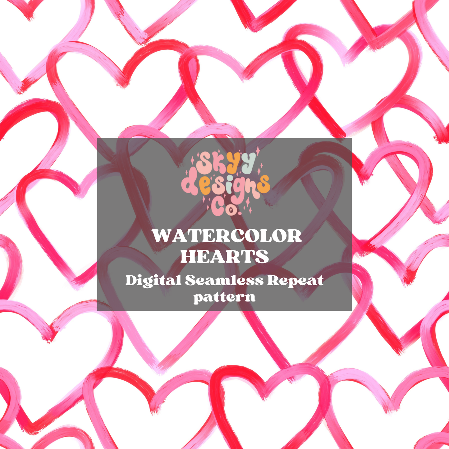 Bright Valentine hearts pattern