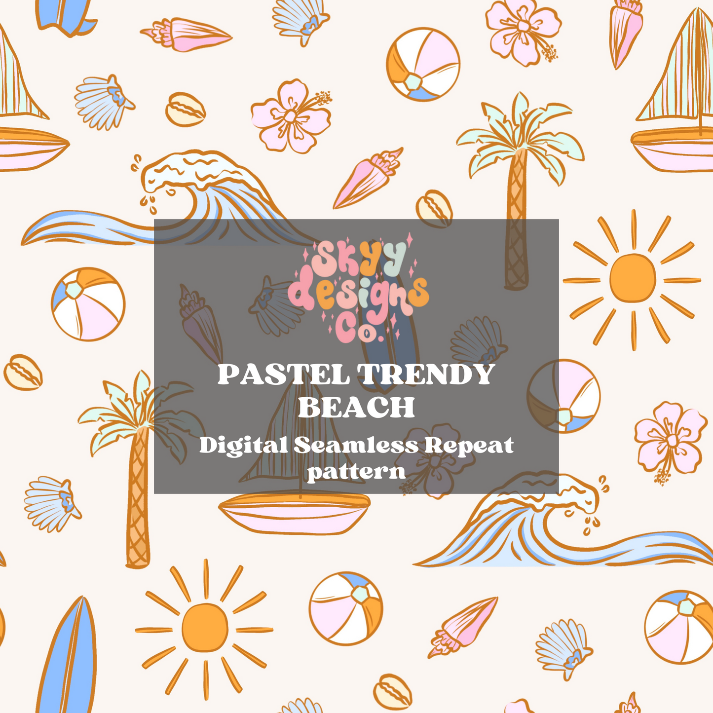 Pastel Trendy Beach Pattern