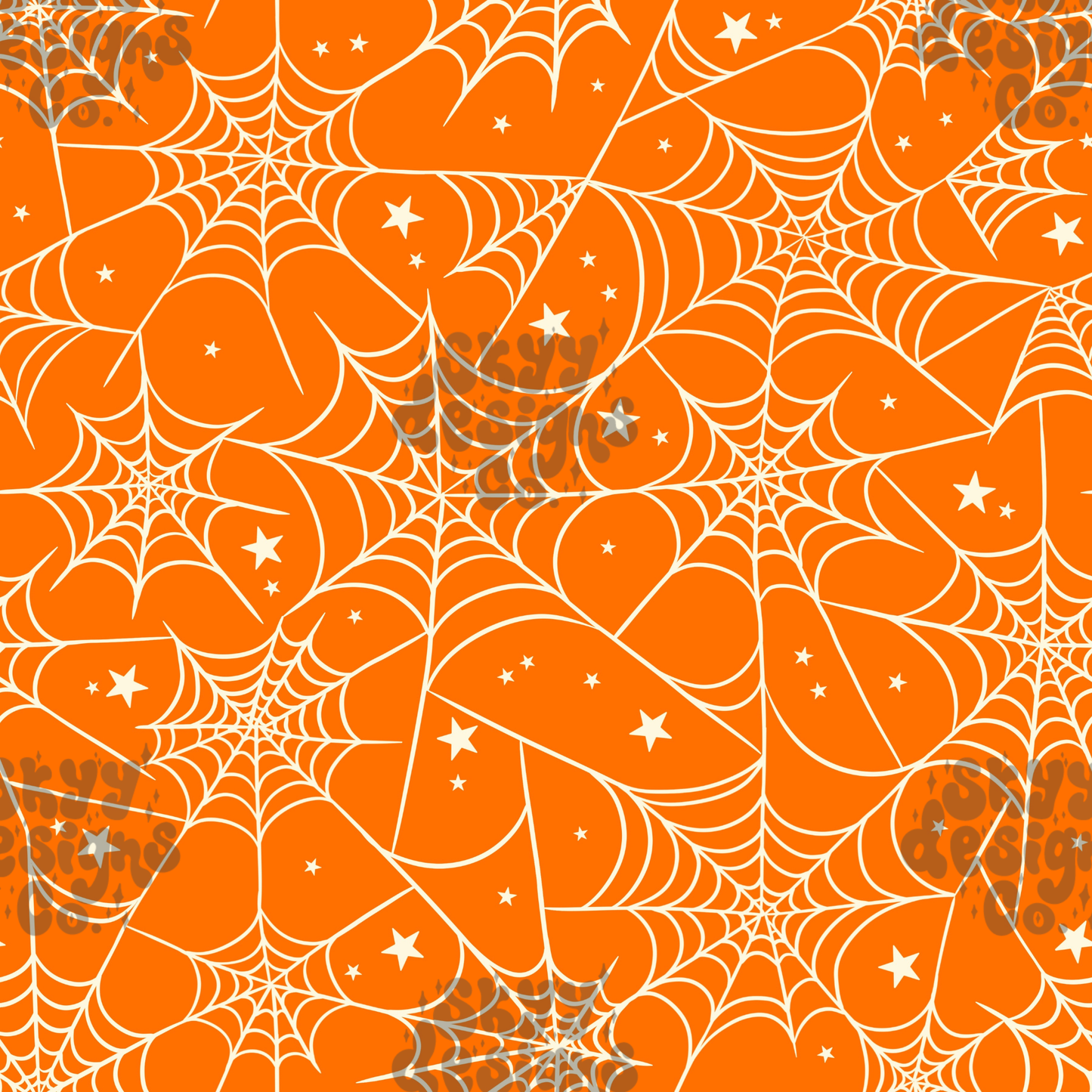 Bright Orange Spiderweb