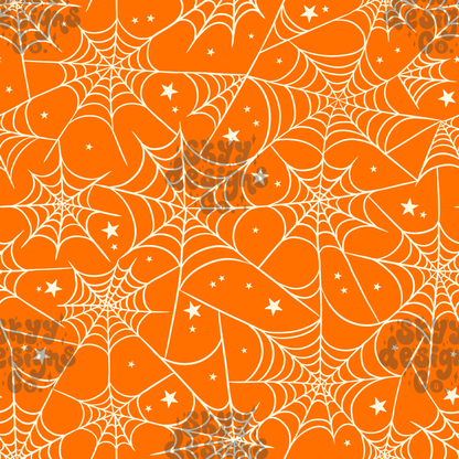 Bright Orange Spiderweb