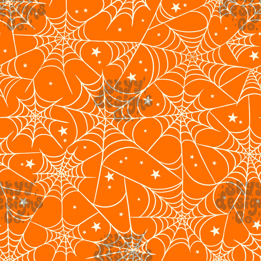 Bright Orange Spiderweb