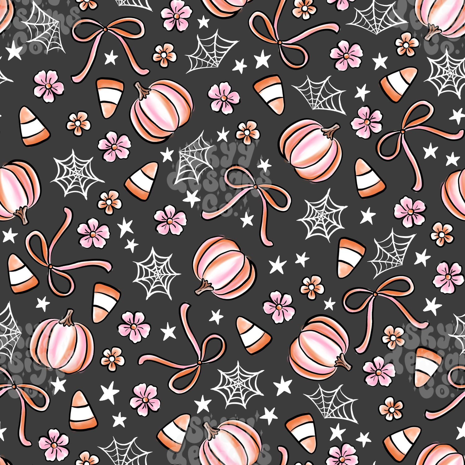 Preppy Halloween Black BG