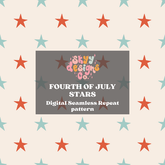 Fourth of July Stars Seamless Pattern