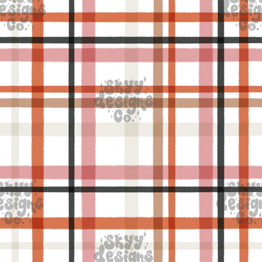 Halloween fall gingham plaid pattern design