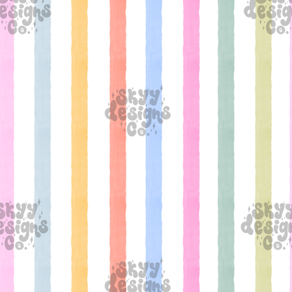 Watercolor Rainbow Stripe