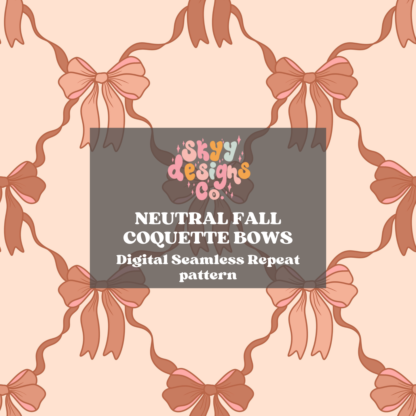 Neutral fall coquette bows Pattern