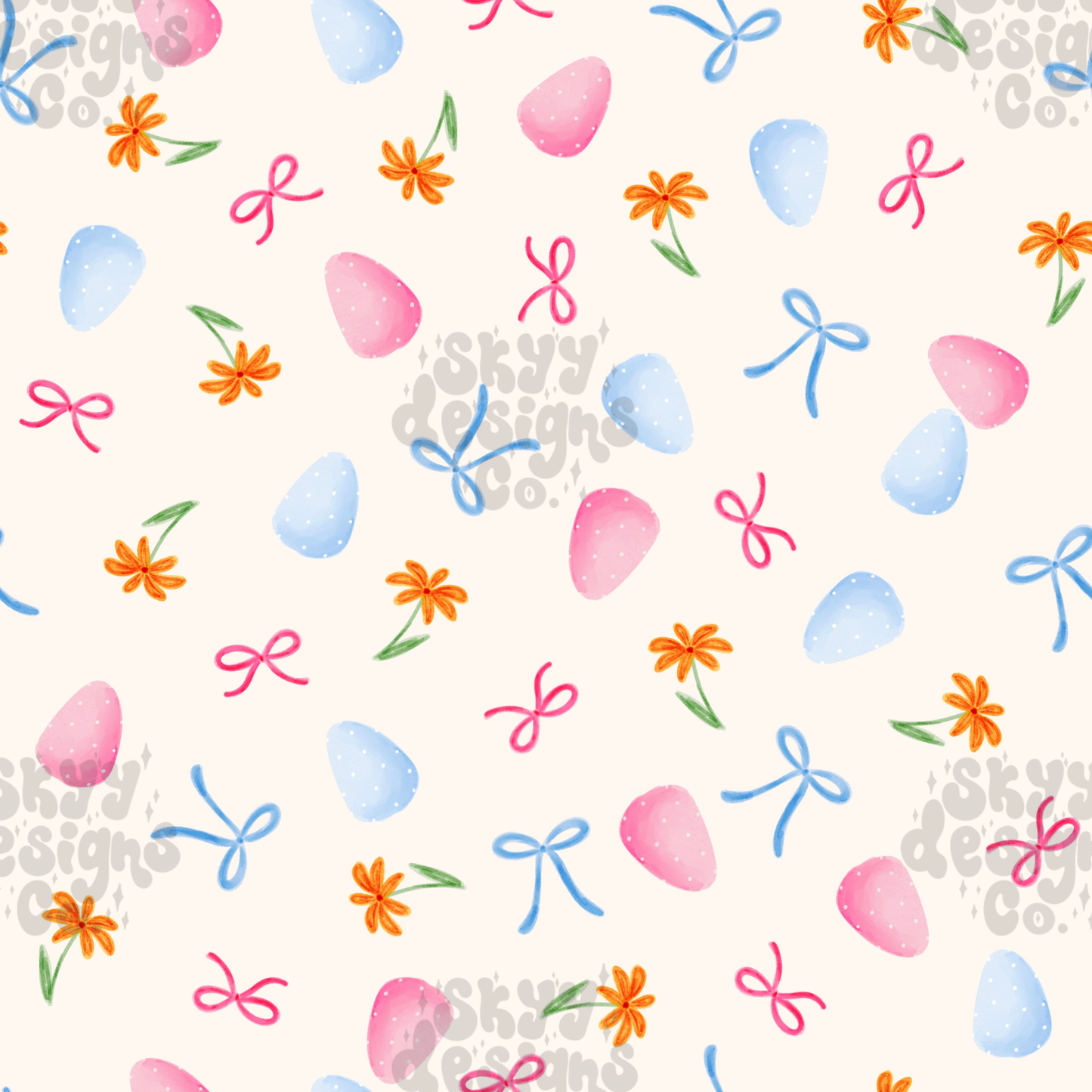 Preppy Pastel Easter Eggs