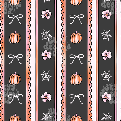 Halloween Scalloped Stripes