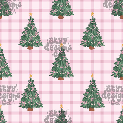 Preppy winter tree plaid