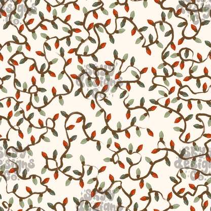 Traditional Watercolor Christmas lights