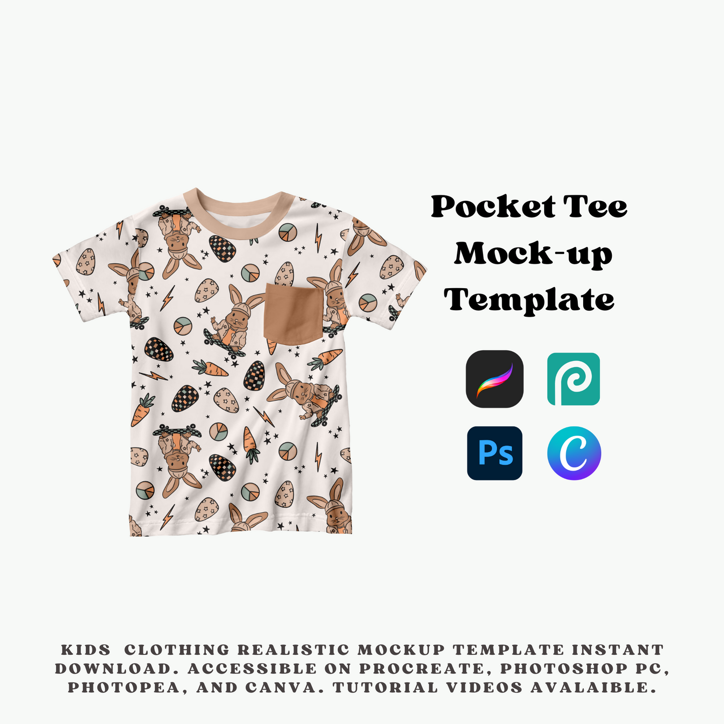 Pocket Tee Mock-up Template