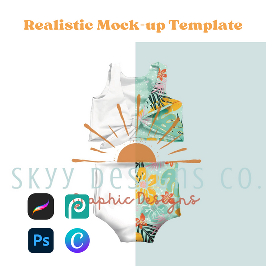 two piece swim mock-up template - SkyyDesignsCo