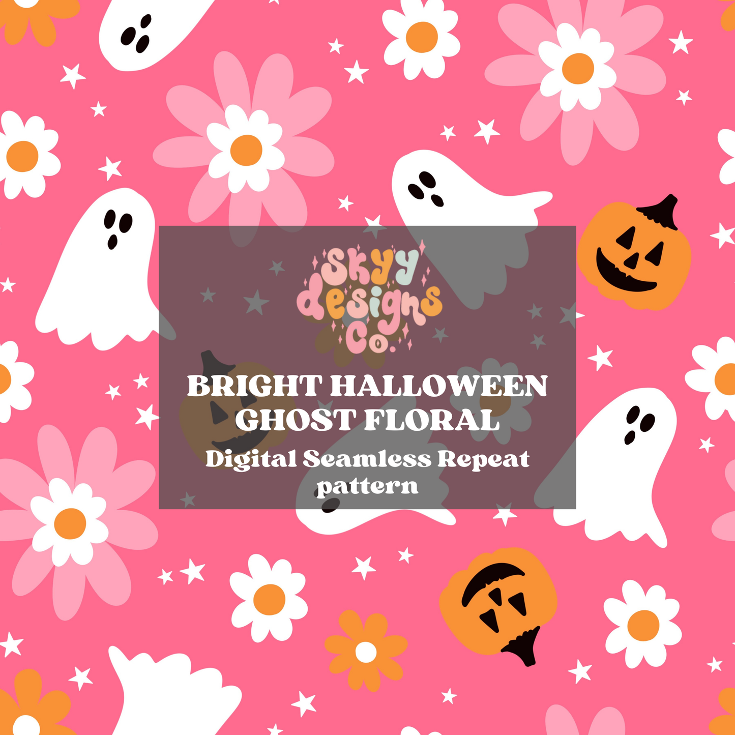 Girly Halloween ghosts Pattern