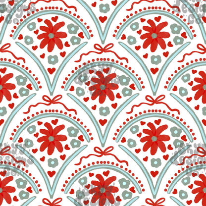 Christmas scallop floral