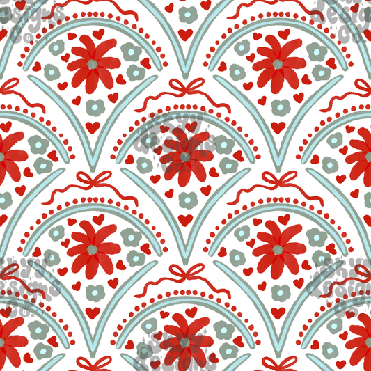 Christmas scallop floral