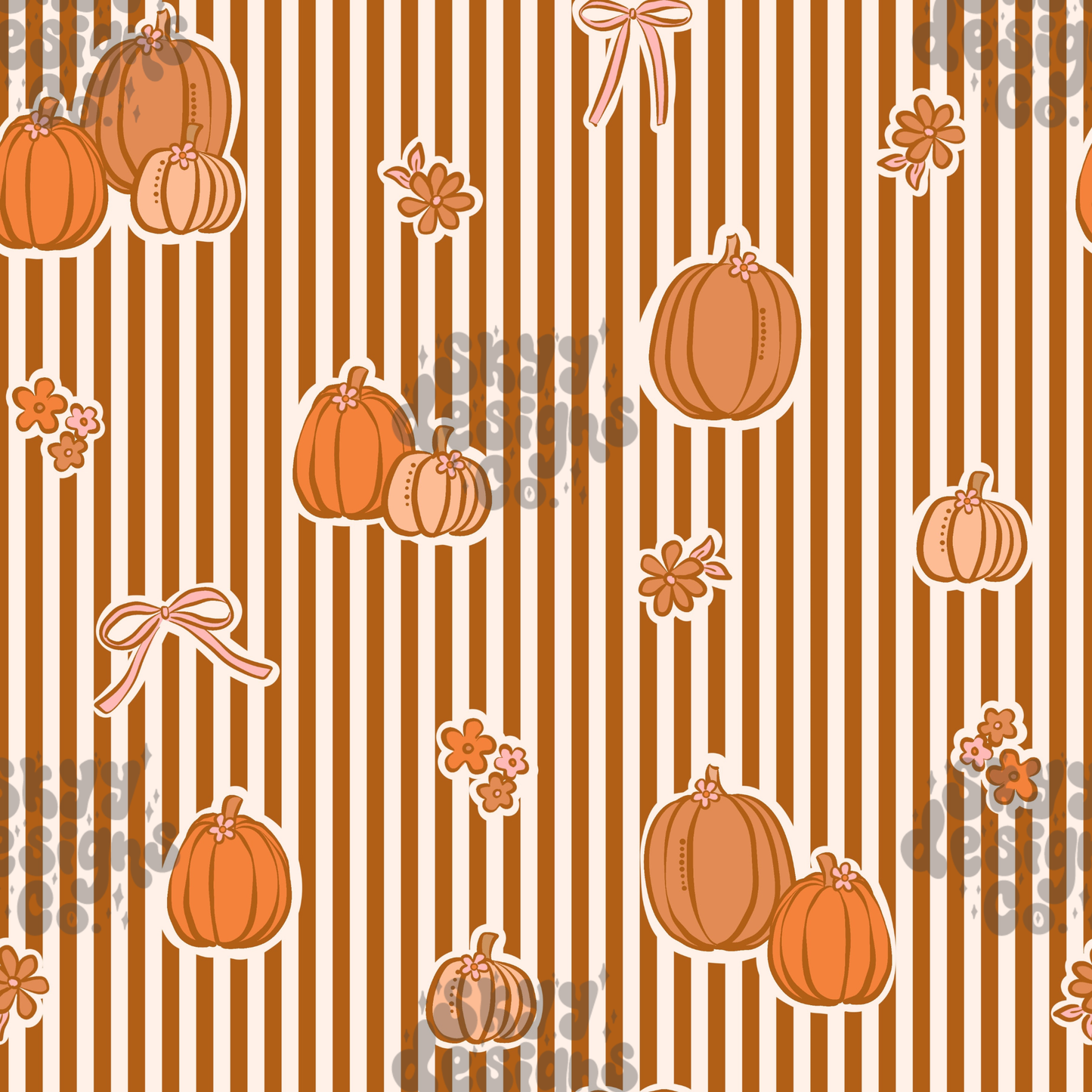 Preppy Pumpkin Stripes