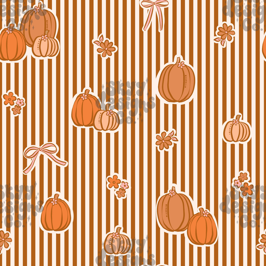 Preppy Pumpkin Stripes