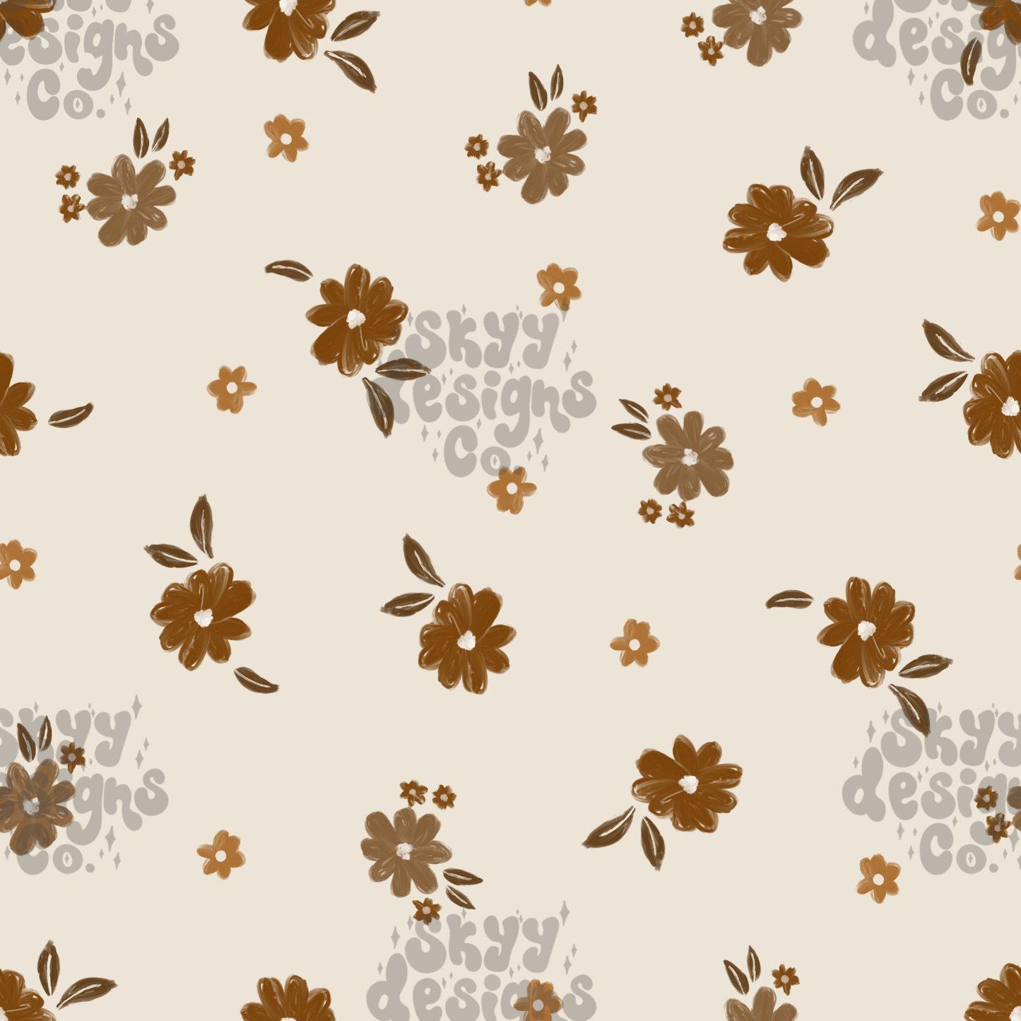Beige Fall Floral