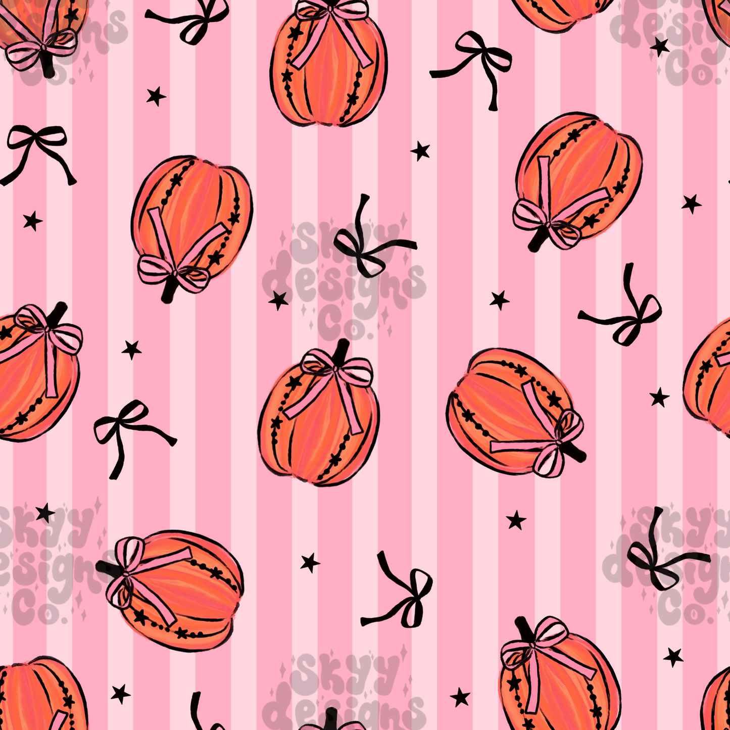 Halloween Pumpkin bow stripe