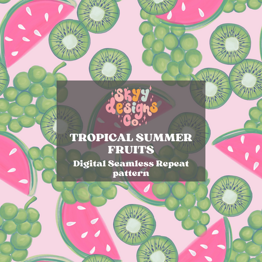 Tropical Summer Fruits Pattern