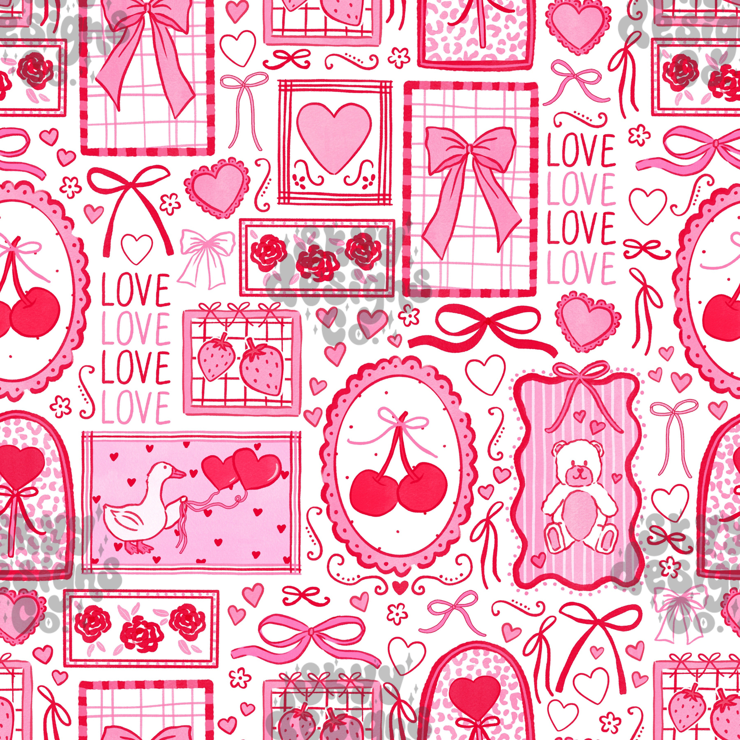 Watercolor Valentine Stamps