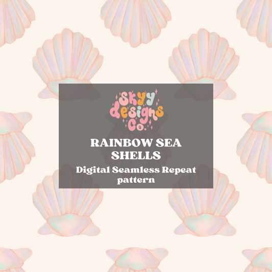 Rainbow seashells pattern