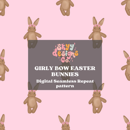 Girly Easter bunny Pattern