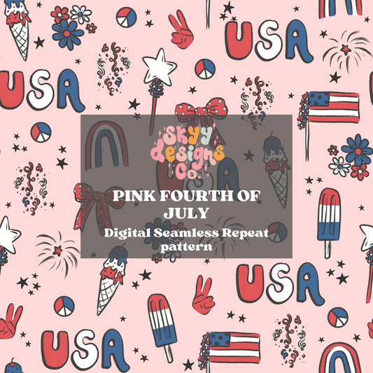 Pink Fourth Of July Pattern