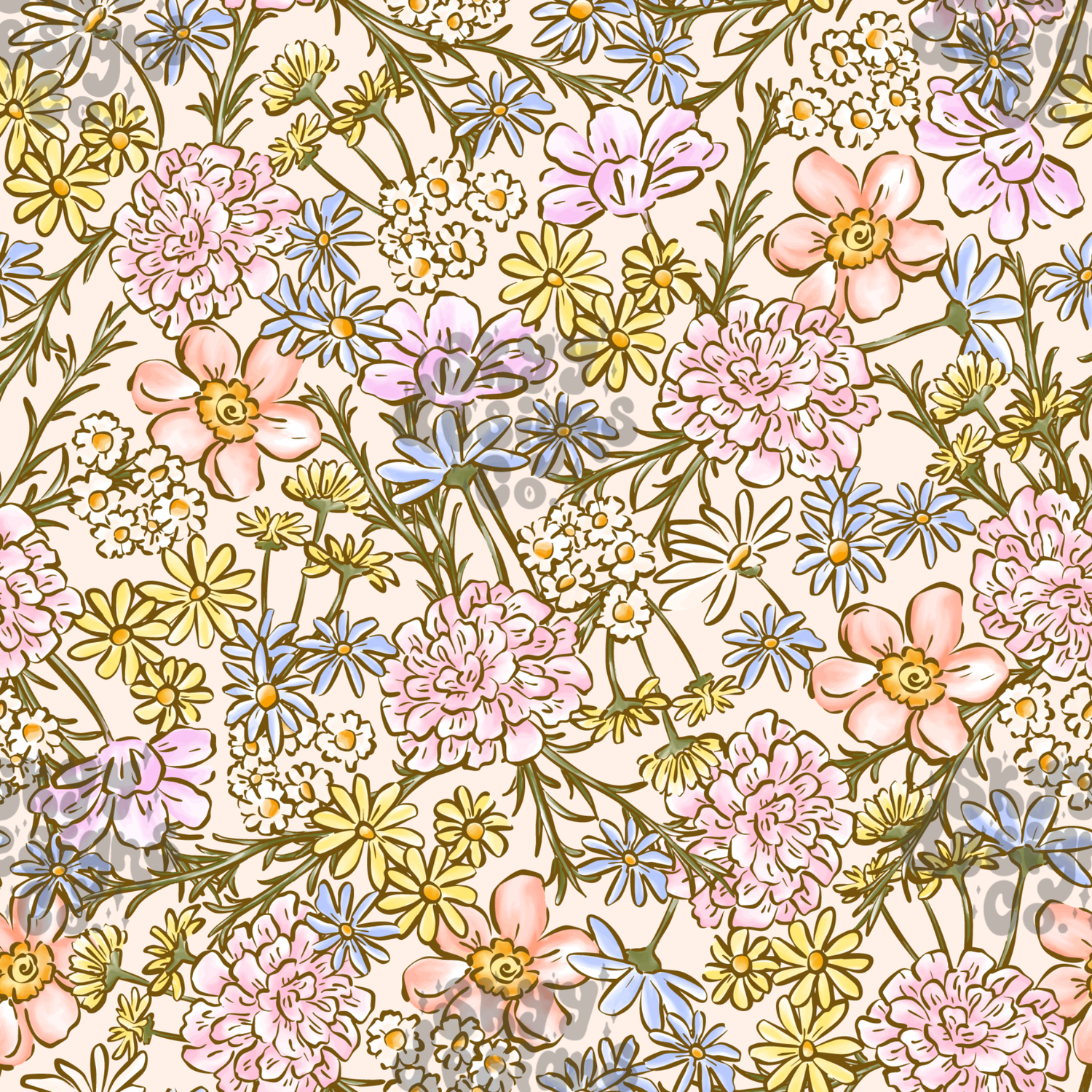 Pastel Wildflowers