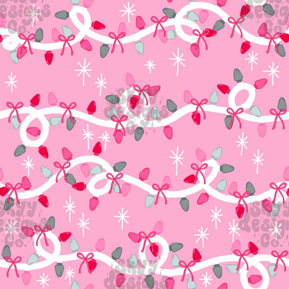 Preppy Pink Christmas lights