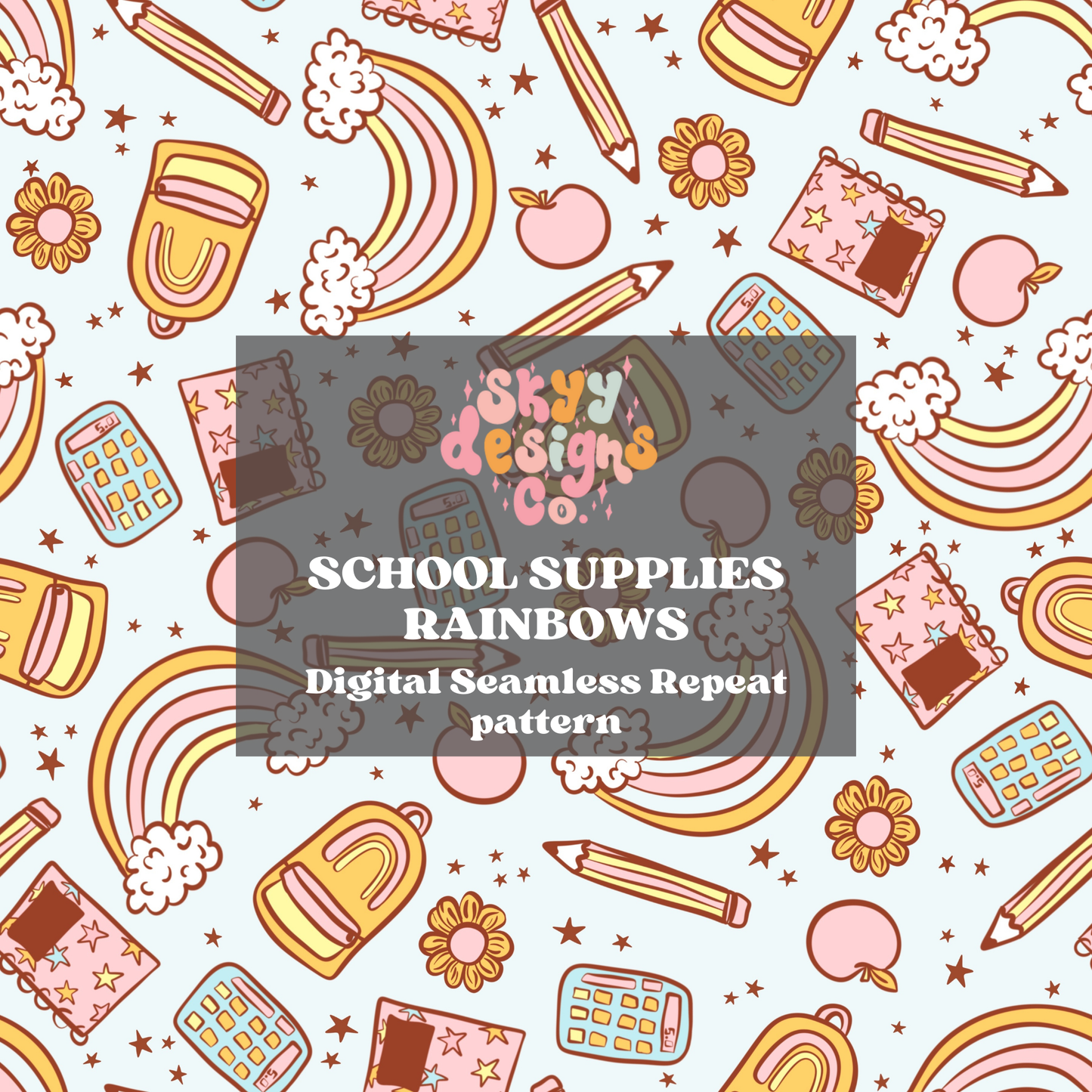 Back to school seamless pattern