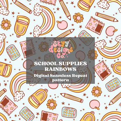 Back to school seamless pattern