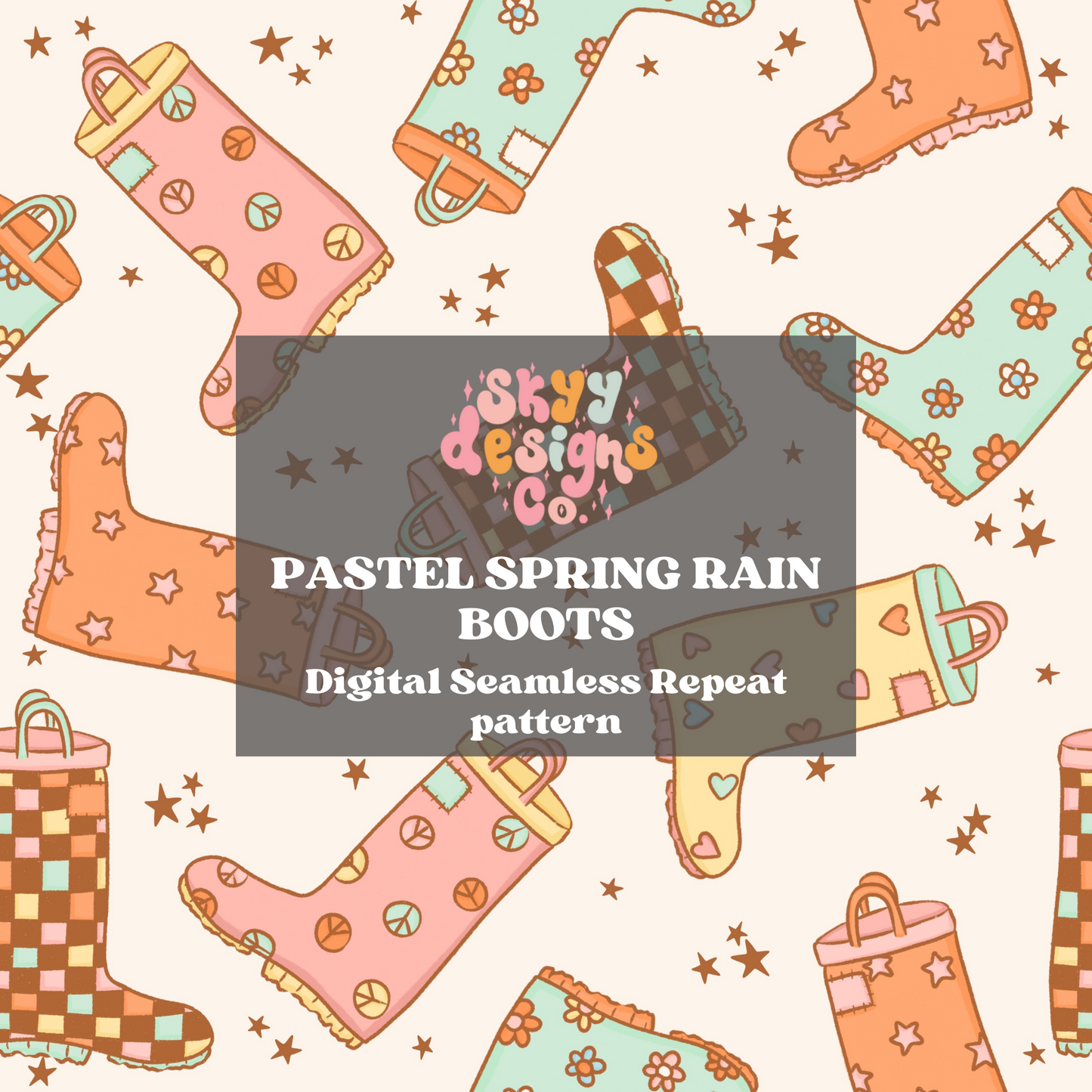 Spring rain boots Pattern