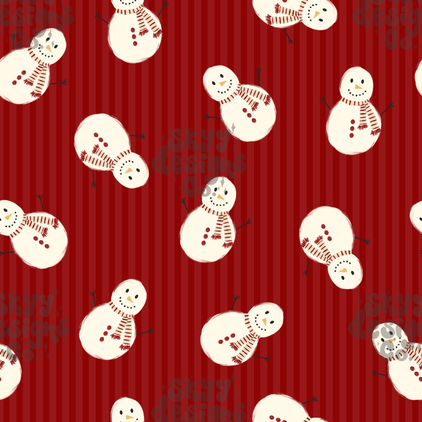 Gender Neutral Snowman Stripe