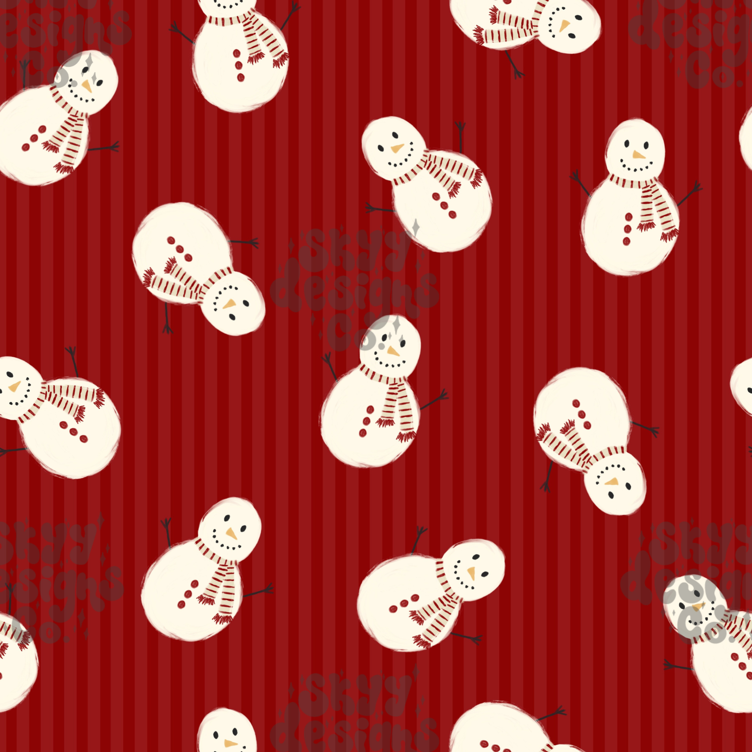 Gender Neutral Snowman Stripe
