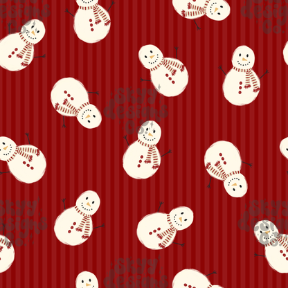 Gender Neutral Snowman Stripe