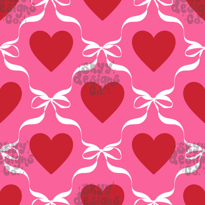 Coquette Bow Hearts